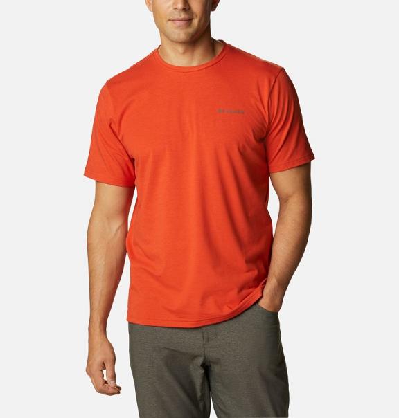 Columbia Sun Trek T-Shirt Red For Men's NZ34018 New Zealand